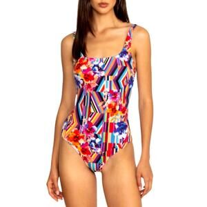 Johnny Was Women's Summer Stripes Tanksuit One Piece Size M